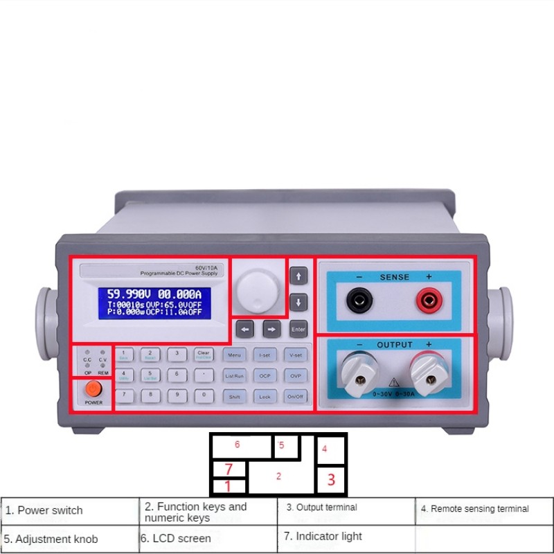 Switching Dc Power Supply 300V 1A - Laboratoriummodel, instelbare 30V 60V 150V 200V